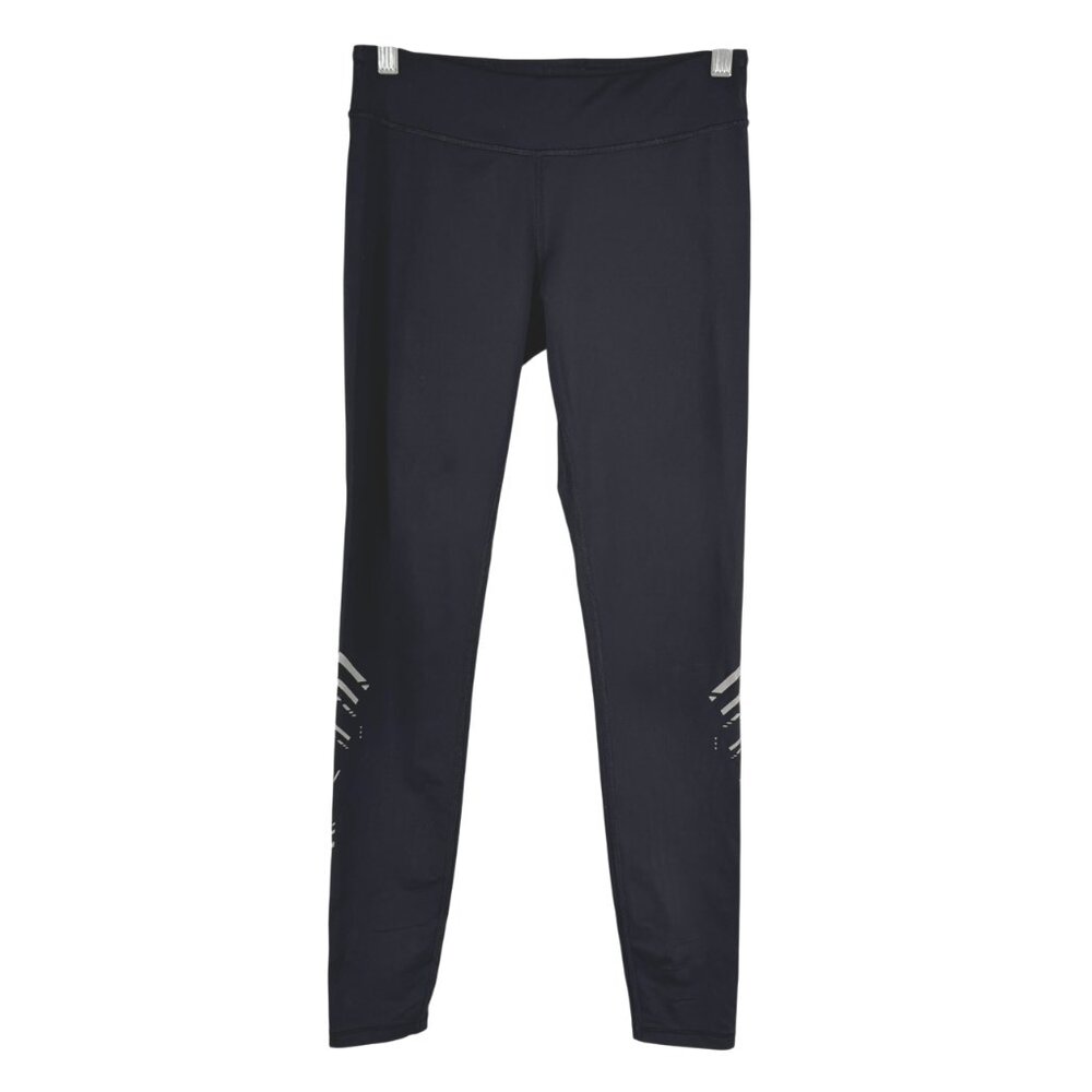 Ivivva‎ Leggings Girls Size 14 Black Print Athletic Workout Running PT-3744